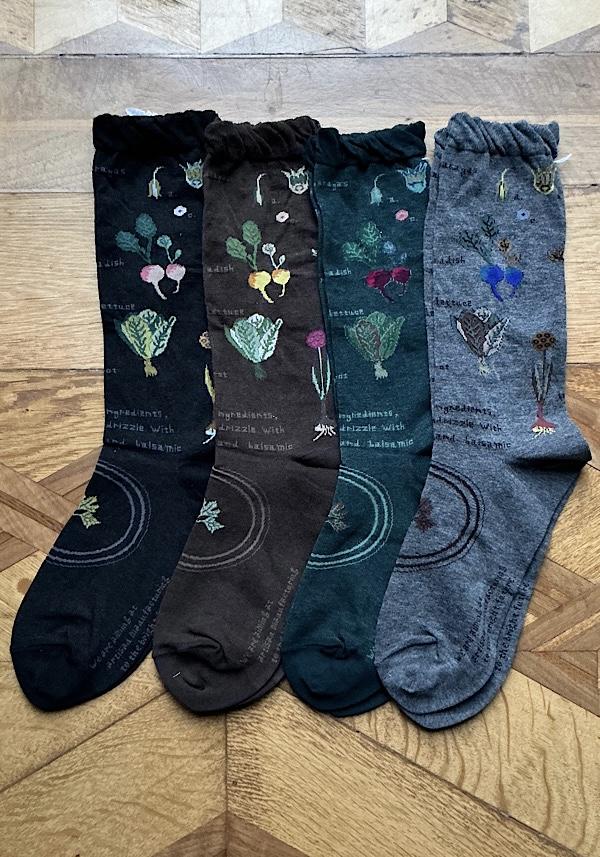 ﻿Rose & Lini ANTIPAST COTTON “SALAD” AS-221 SOCKS BLACK Offerta