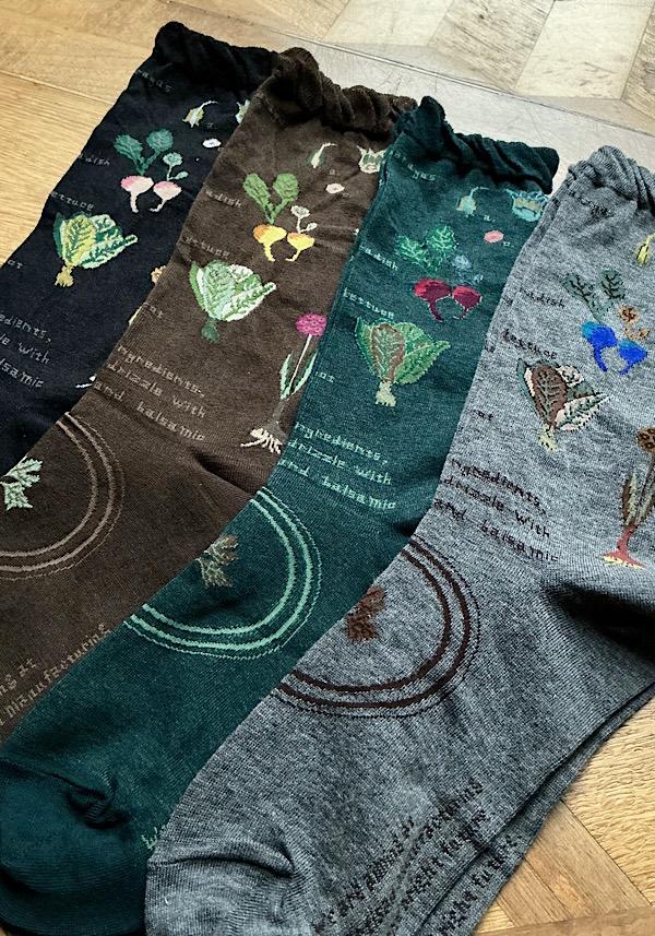 ﻿Rose & Lini ANTIPAST COTTON “SALAD” AS-221 SOCKS BLACK Offerta