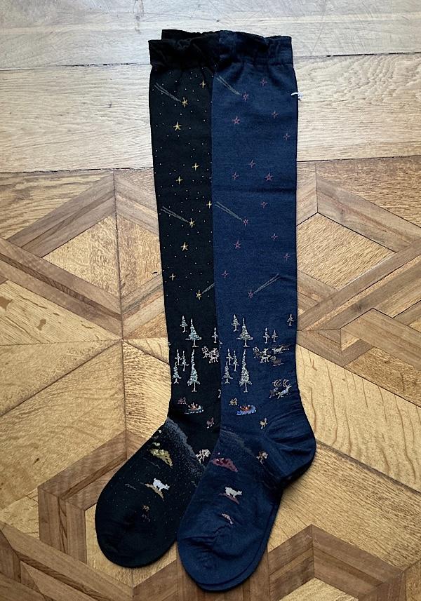 Rose & Lini ANTIPAST WOOL “LAGOM” AM-792HS LONG SOCKS BLACK Vendite Flash