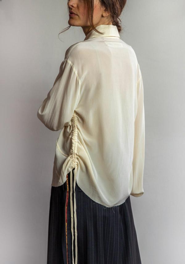 Rose & Lini A TENTATIVE ATELIER SILK “AGLAIA” LINEN SHIRT Sconti VIP