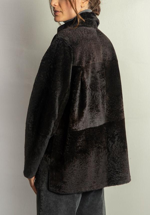 Rose & Lini FURLING BY GIANI REVERSIBLE LAMBSKIN “BABY LAMB” EBONY JACKET Promozione