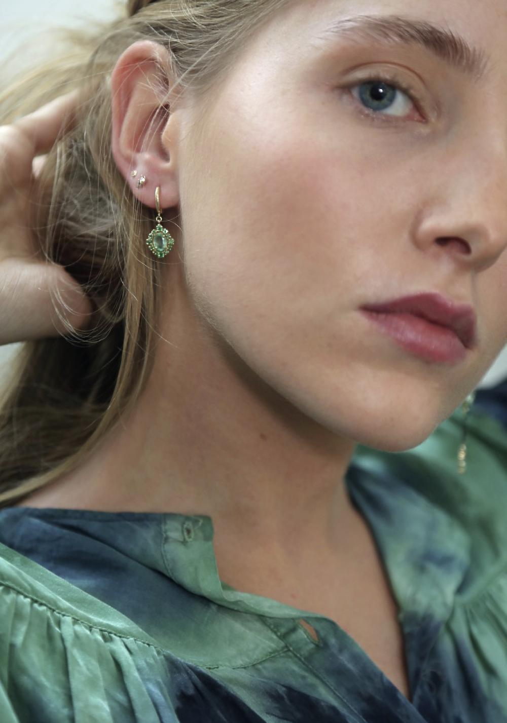 Rose & Lini 5 OCTOBRE “MALO SHORT” GOLD EARRINGS Officina