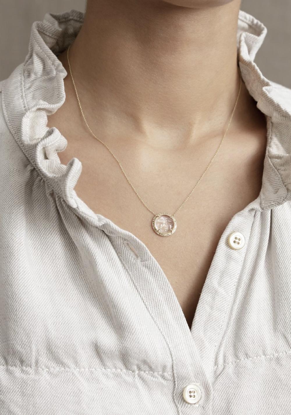 Rose & Lini 5 OCTOBRE “MOON” CRYSTAL NECKLACE Convenienza