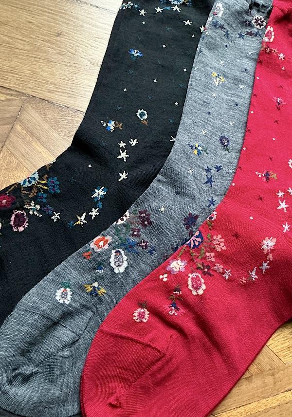Rose & Lini ANTIPAST WOOL “HELLO ANGEL” KT-170S SOCKS BLACK Negozi Online