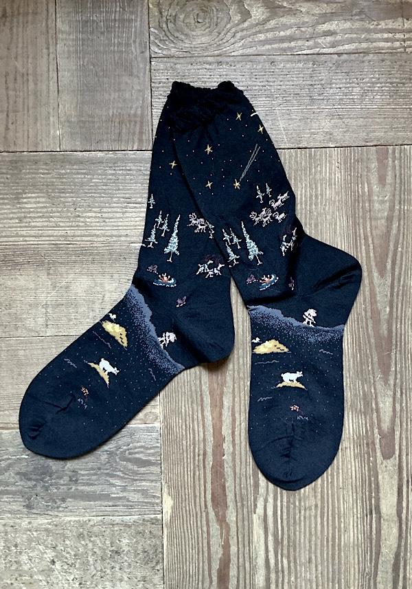 Rose & Lini ANTIPAST WOOL “LAGOM” AM-792 SOCKS BLACK Fino Al -60%