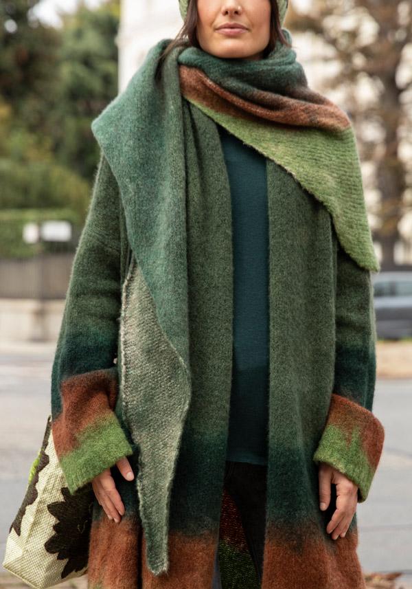Rose & Lini FISSORE CASHMERE “MARIANNE 13” KAKI SCARF Comprane uno, ottenene uno gratis