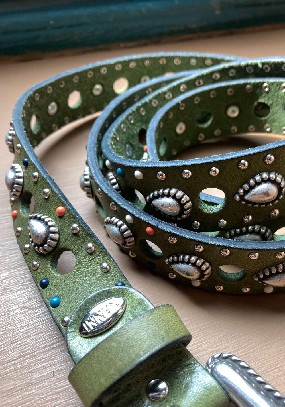 Rose & Lini NANNI MILITARY STUDDED LEATHER “BELT 336” Pezzi Unici