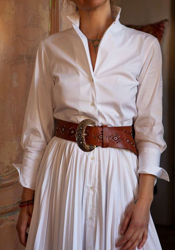 Rose & Lini NANNI “822” CHOCO LEATHER BELT Soddisfazione Garantita