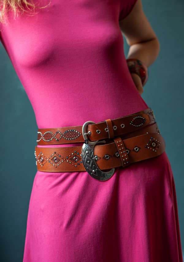 Rose & Lini NANNI “822” CHOCO LEATHER BELT Soddisfazione Garantita