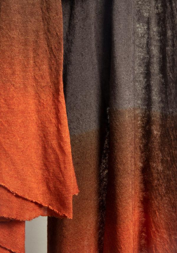 Rose & Lini FALIERO SARTI CASHMERE & SILK “BIANCA” ORANGE & BROWN SCARF Novità