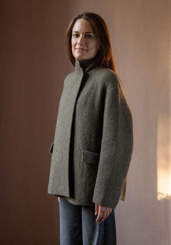 Rose & Lini BOBOUTIC WOOL JACKET “4765” FOREST Saldi Di Fabbrica