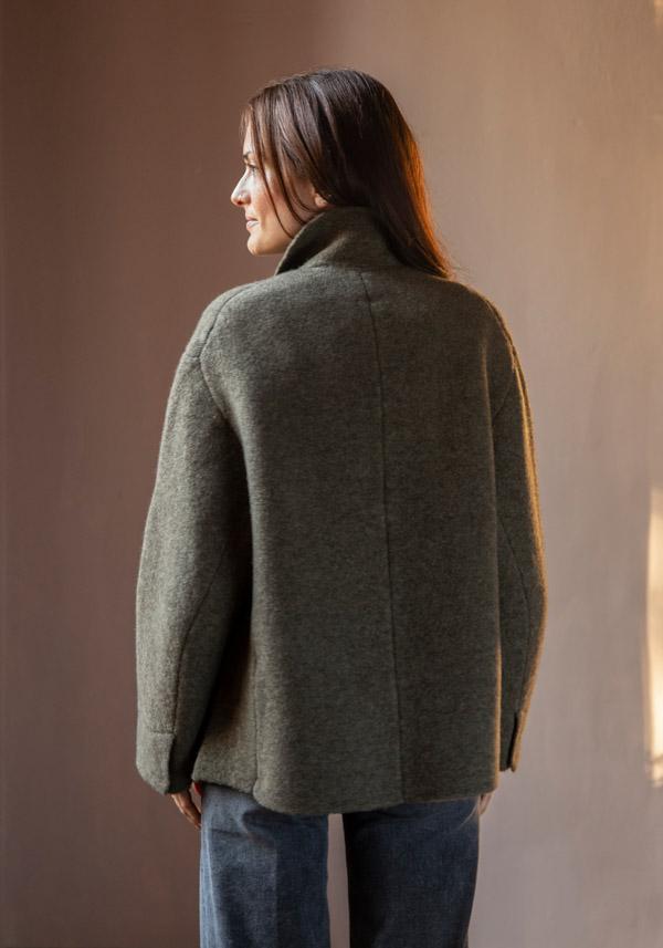 Rose & Lini BOBOUTIC WOOL JACKET “4765” FOREST Saldi Di Fabbrica