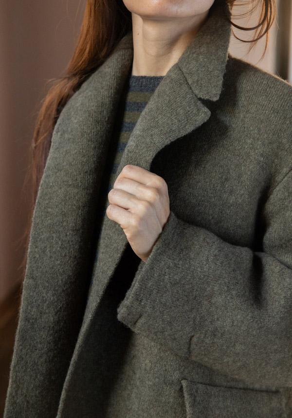Rose & Lini BOBOUTIC WOOL JACKET “4765” FOREST Saldi Di Fabbrica