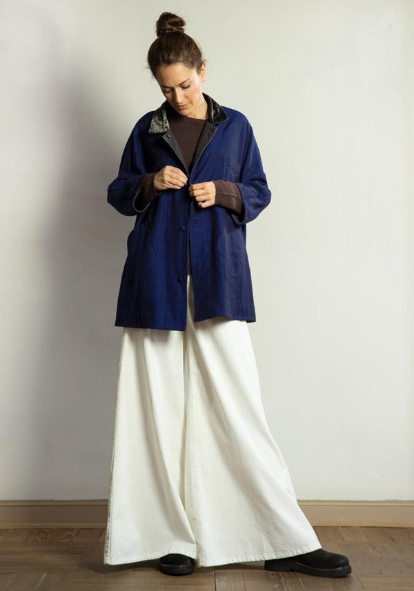 Rose & Lini PS. DON’T FORGET ME “GRACE DYED” WIDE LEG PANTS MILK Negozio