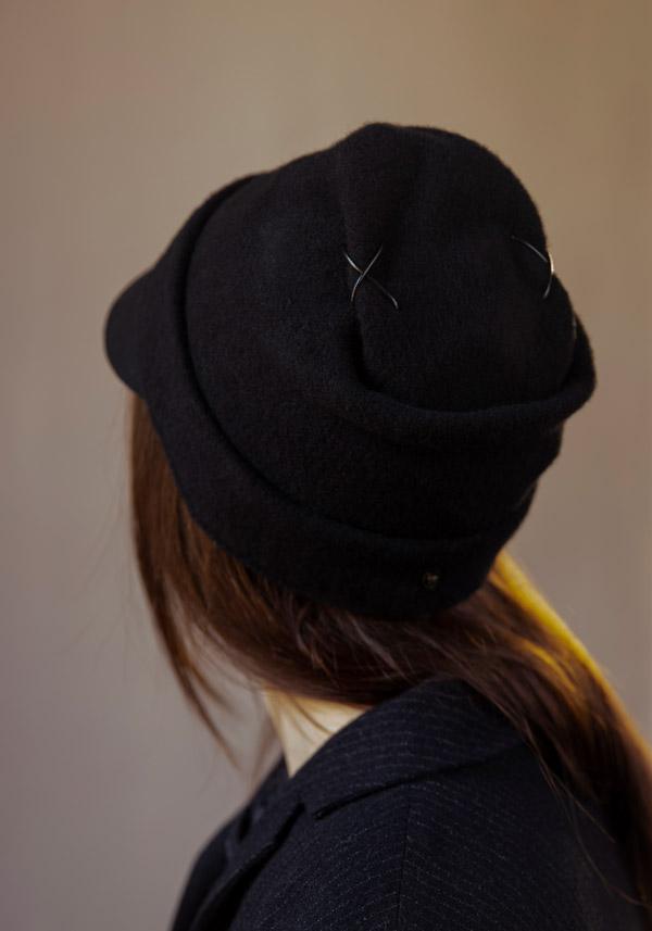 Rose & Lini YESEY “MINI FBI” BLACK WOOL HAT Black Friday