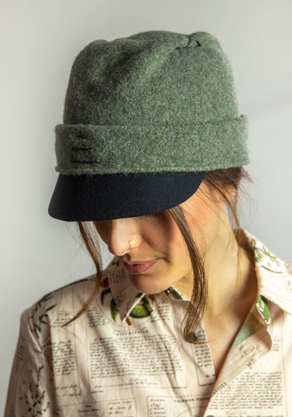 Rose & Lini YESEY “MINI FBI” GREEN WOOL HAT Cyber Monday
