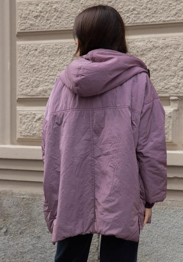 Rose & Lini KIMONORAIN REVERSIBLE “BASIC” JACKET POWDER & BLACK Italia