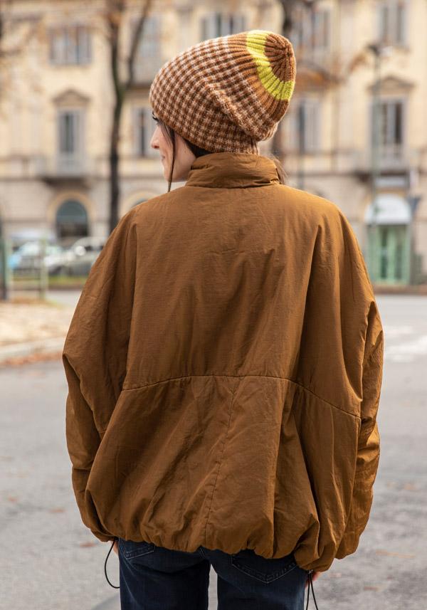 Rose & Lini KIMONORAIN REVERSIBLE “KIMONO HOODIE” JACKET TOFFEE & BLACK Qualità