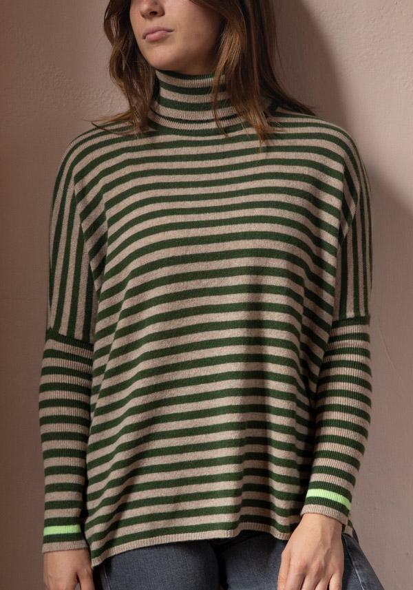 Rose & Lini ABSOLUT CASHMERE “PONCHO JOANNA” STRIPES Negozi Online
