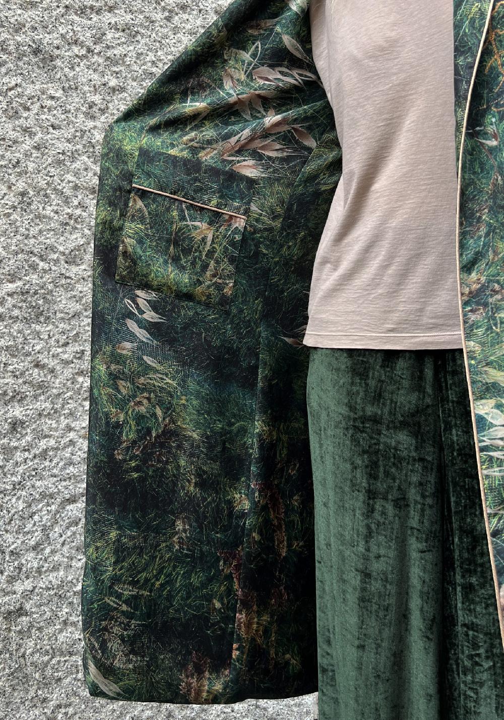 Rose & Lini BOKJA SILK “ROBE” REVERSIBLE GARDEN KIMONO Acquista Ora
