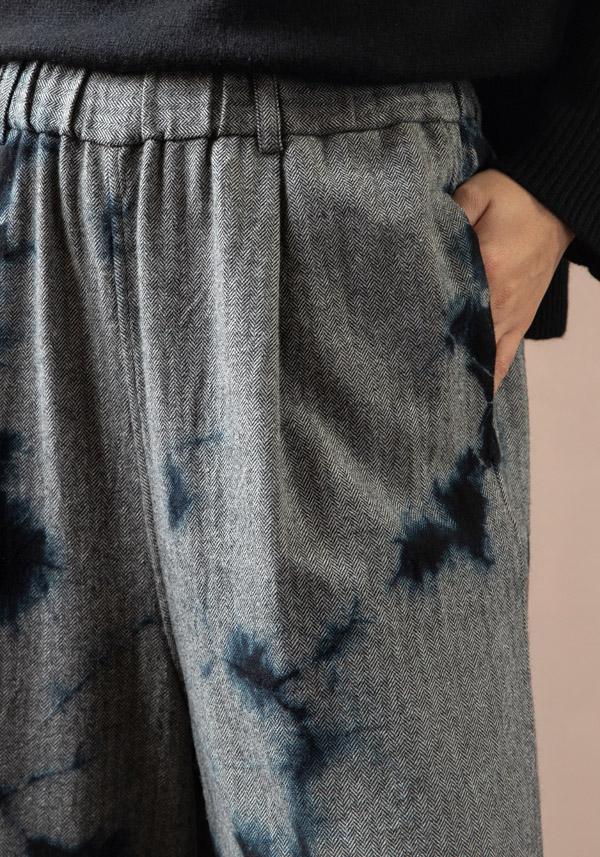Rose & Lini SUZUSAN WOOL & CASHMER “PANTS 5041” BLACK & GREY Novità