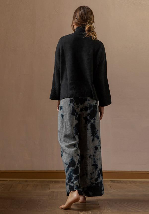 Rose & Lini SUZUSAN WOOL & CASHMER “PANTS 5041” BLACK & GREY Novità
