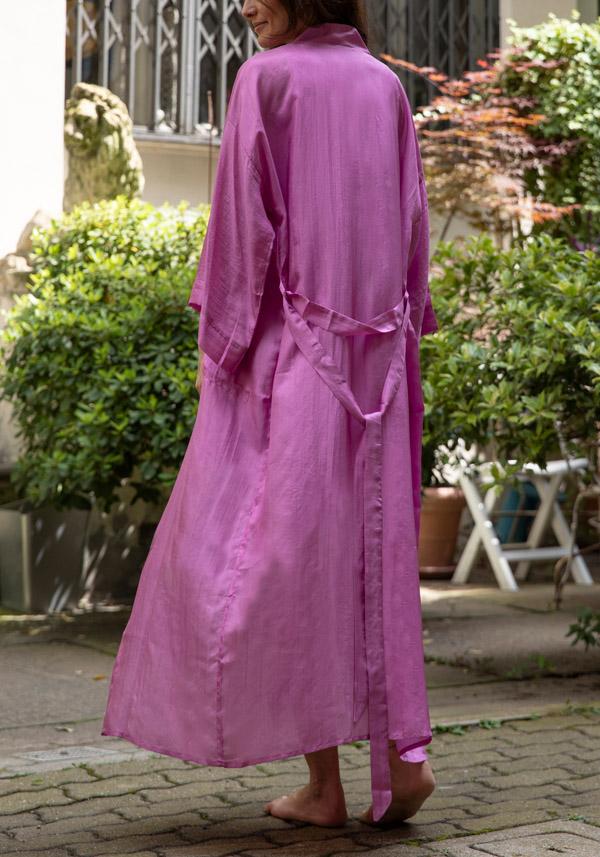 Rose & Lini THE ROSE IBIZA SILK “GOWN KIMONO” HOT PINK Moda