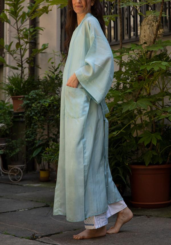Rose & Lini THE ROSE IBIZA SILK “GOWN KIMONO” SKY Sconto di tempo limitato
