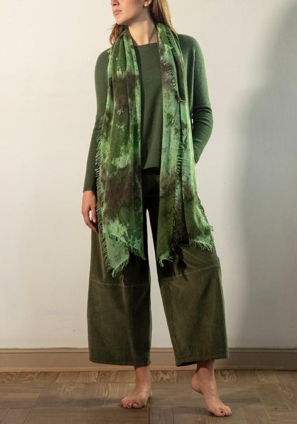 Rose & Lini BARBARA TANI “PANTS 465 V03” CORDUROY MILITARY Comprare a buon mercato