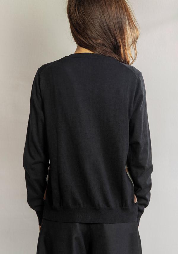 Rose & Lini ANTIPAST COTTON & CASHMERE “CARDIGAN NF104-790” BLACK Flash Sale