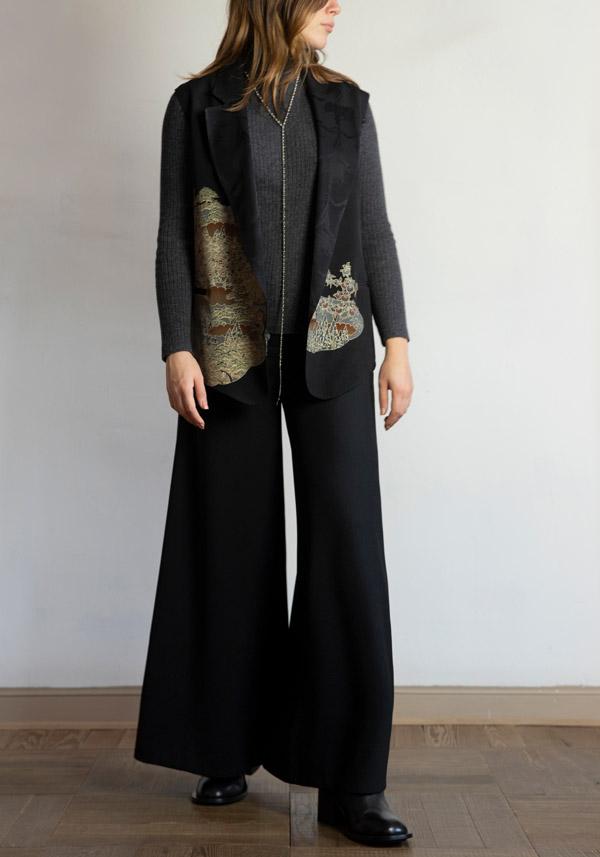 Rose & Lini IBRIGU SILK “GILET 53K” BLACK Vendite stagionali