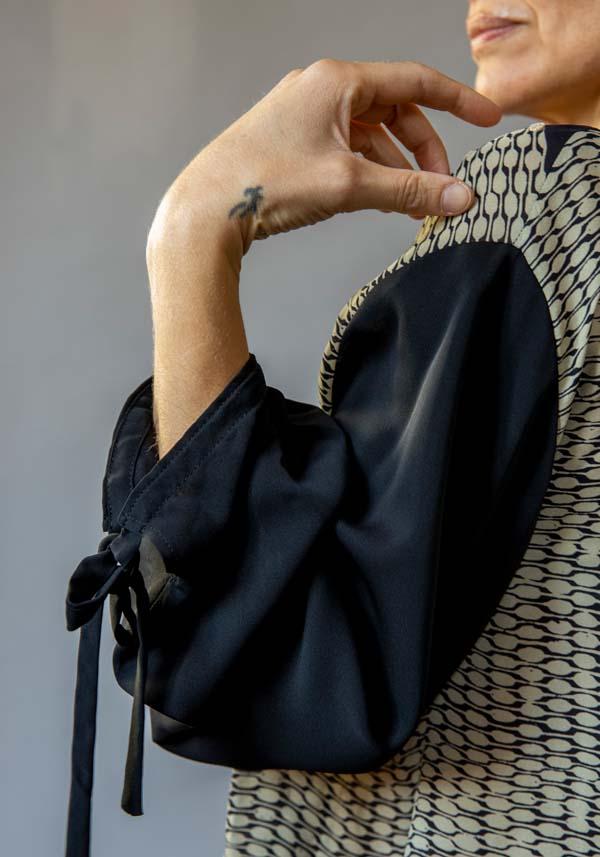 Rose & Lini IBRIGU SILK “SHIRT CM171” BEIGE & BLACK Black Friday