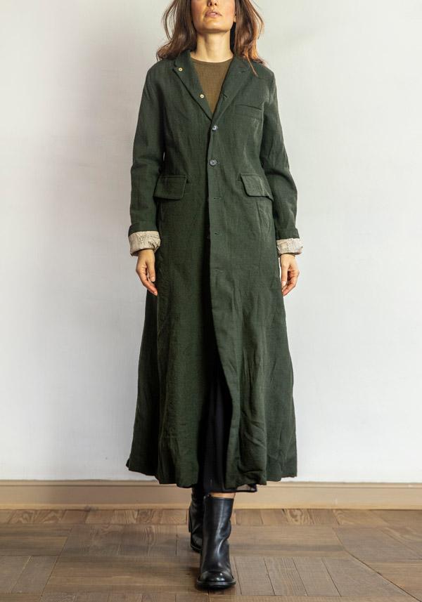 Rose & Lini ALEKSANDR MANAMIS WOOL “COAT 1149” GREEN Offerta Giorno del Papà
