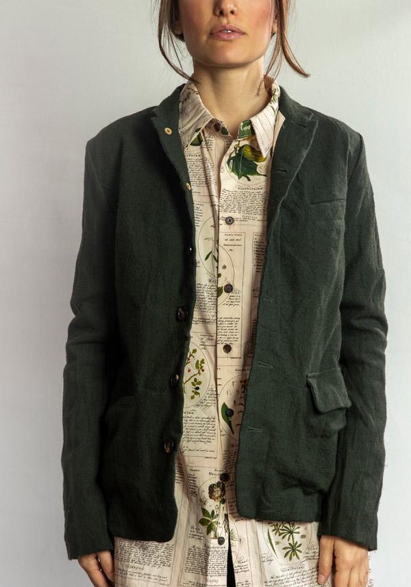 Rose & Lini ALEKSANDR MANAMIS WOOL “JACKET 1151” GREEN Offerta San Valentino