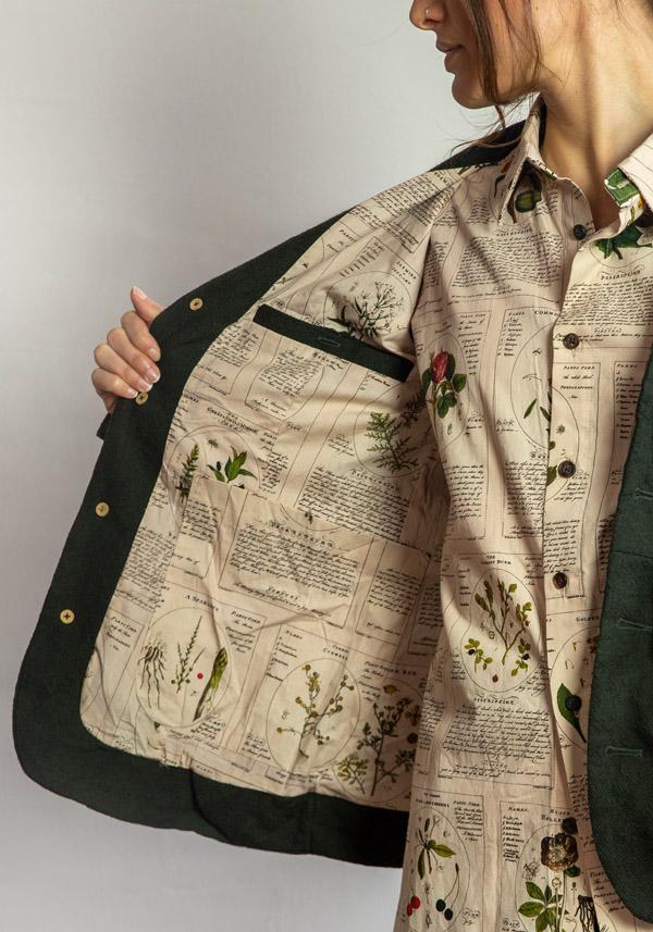 Rose & Lini ALEKSANDR MANAMIS WOOL “JACKET 1151” GREEN Offerta San Valentino
