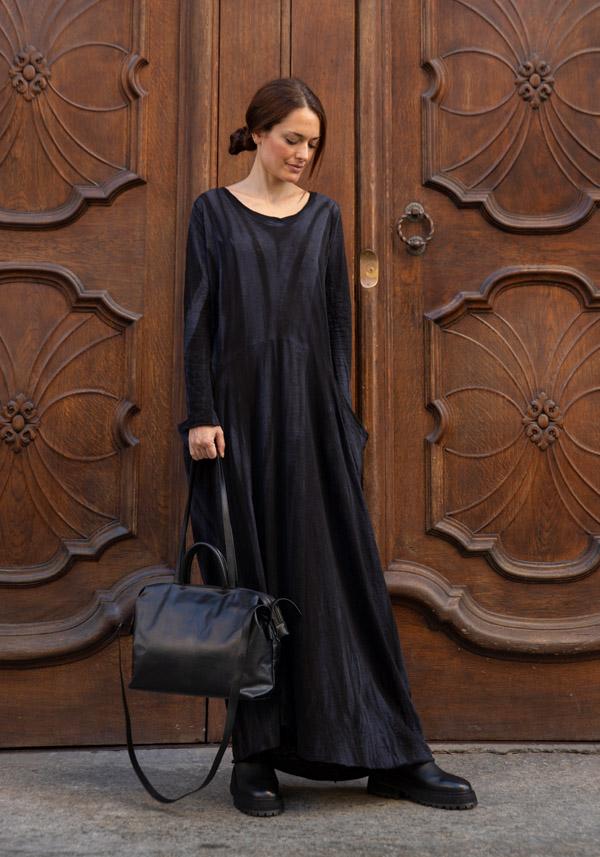 Rose & Lini GILDA MIDANI “RECORTES LONG DRESS” BLACK Smaltimento dello stoccaggio