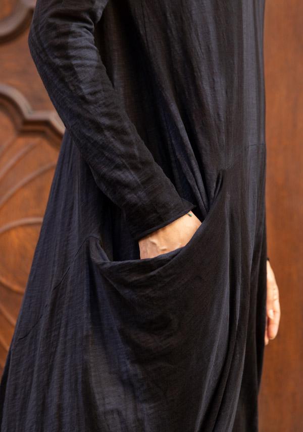 Rose & Lini GILDA MIDANI “RECORTES LONG DRESS” BLACK Smaltimento dello stoccaggio