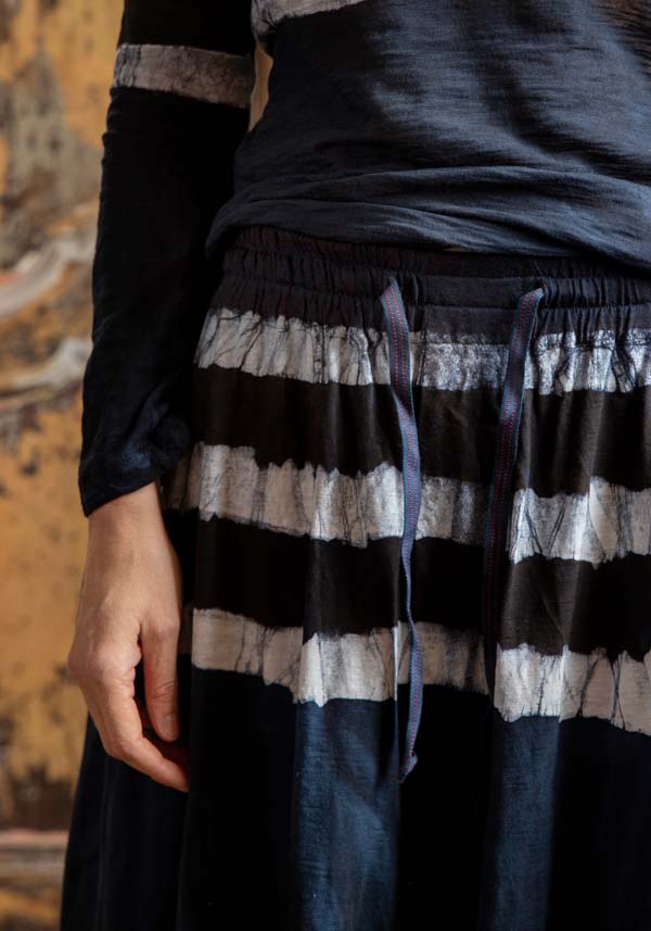 Rose & Lini GILDA MIDANI “Y SKIRT 2515” BLACK & BLUE Offerta settimanale