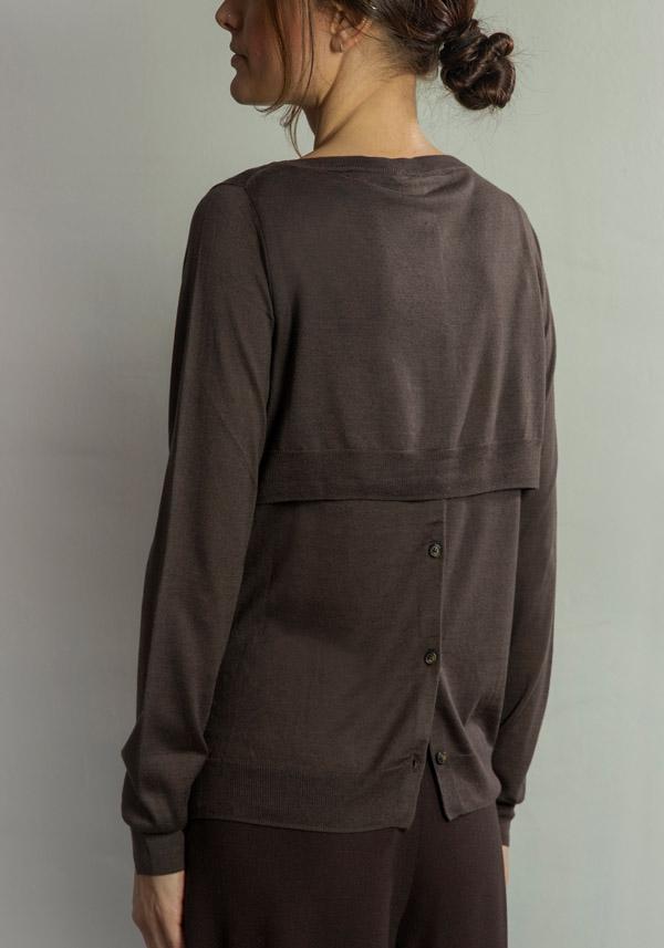 Rose & Lini STEFANO MORTARI SILK & CASHMERE “SWEATER 5105” BROWN Ultimi tre giorni