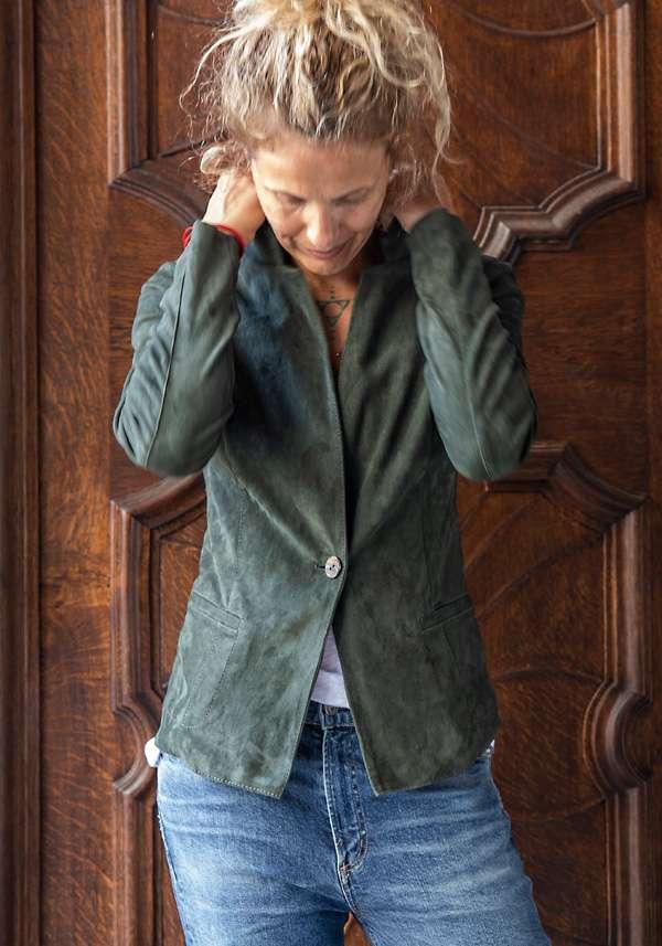 Rose & Lini GIORGIO BRATO NAFTA SUEDE JACKET 9593 Promozione temporanea