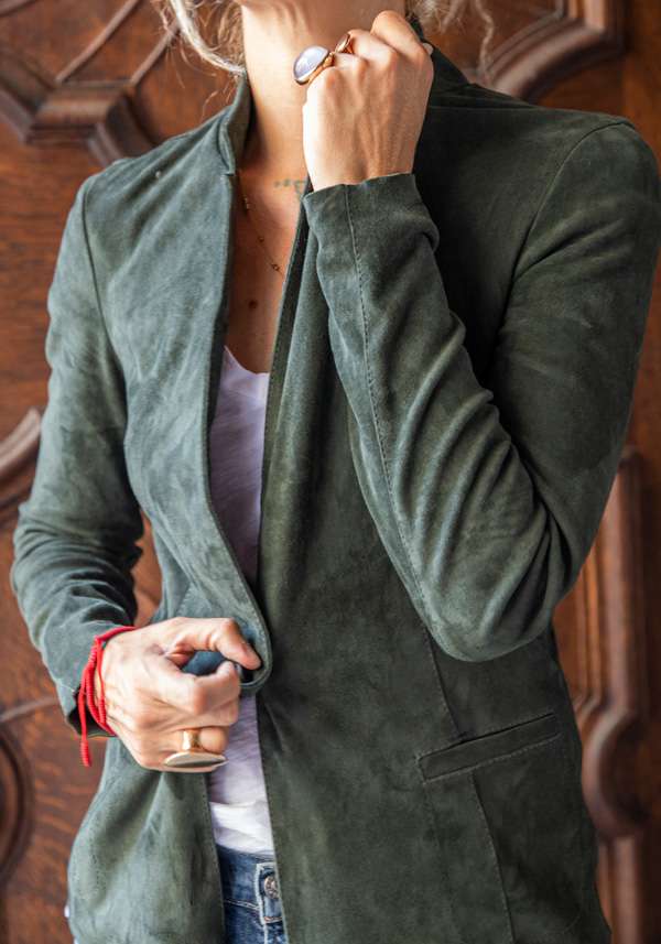 Rose & Lini GIORGIO BRATO NAFTA SUEDE JACKET 9593 Promozione temporanea