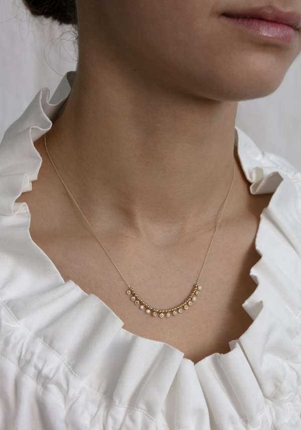 Rose & Lini 5 OCTOBRE “SILOE” GOLD & DIAMONDS NECKLACE Sostegno trimestrale