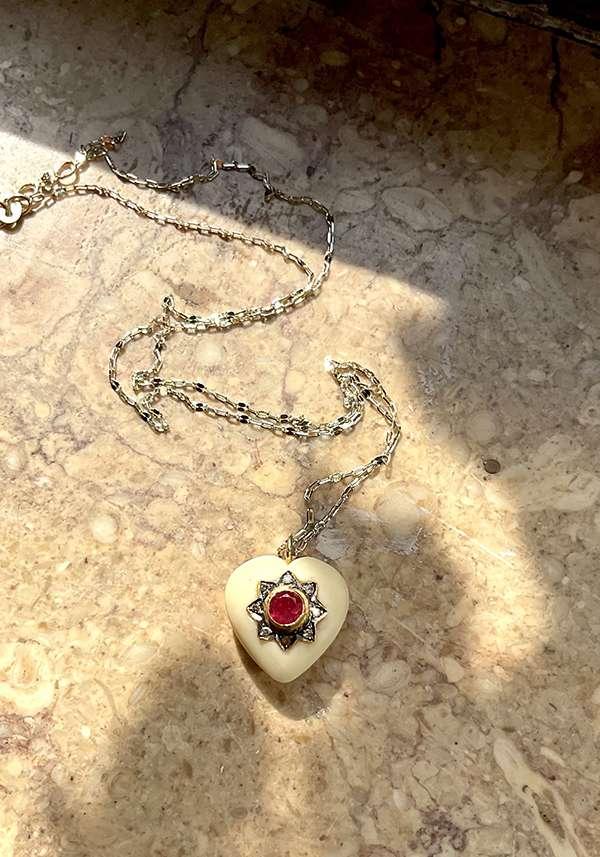 Rose & Lini 5 OCTOBRE “ROSIE” GOLD PENDANT NECKLACE Super sconto