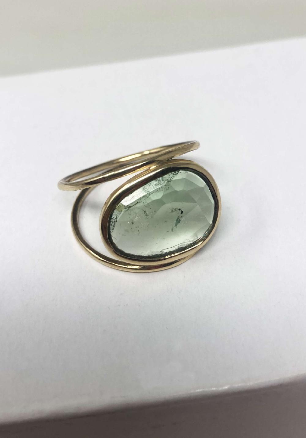 Rose & Lini MAITEA “DOUBLE RING” GOLD & GREEN 50% di sconto con spedizione gratuita