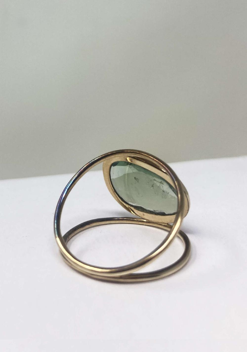 Rose & Lini MAITEA “DOUBLE RING” GOLD & GREEN 50% di sconto con spedizione gratuita