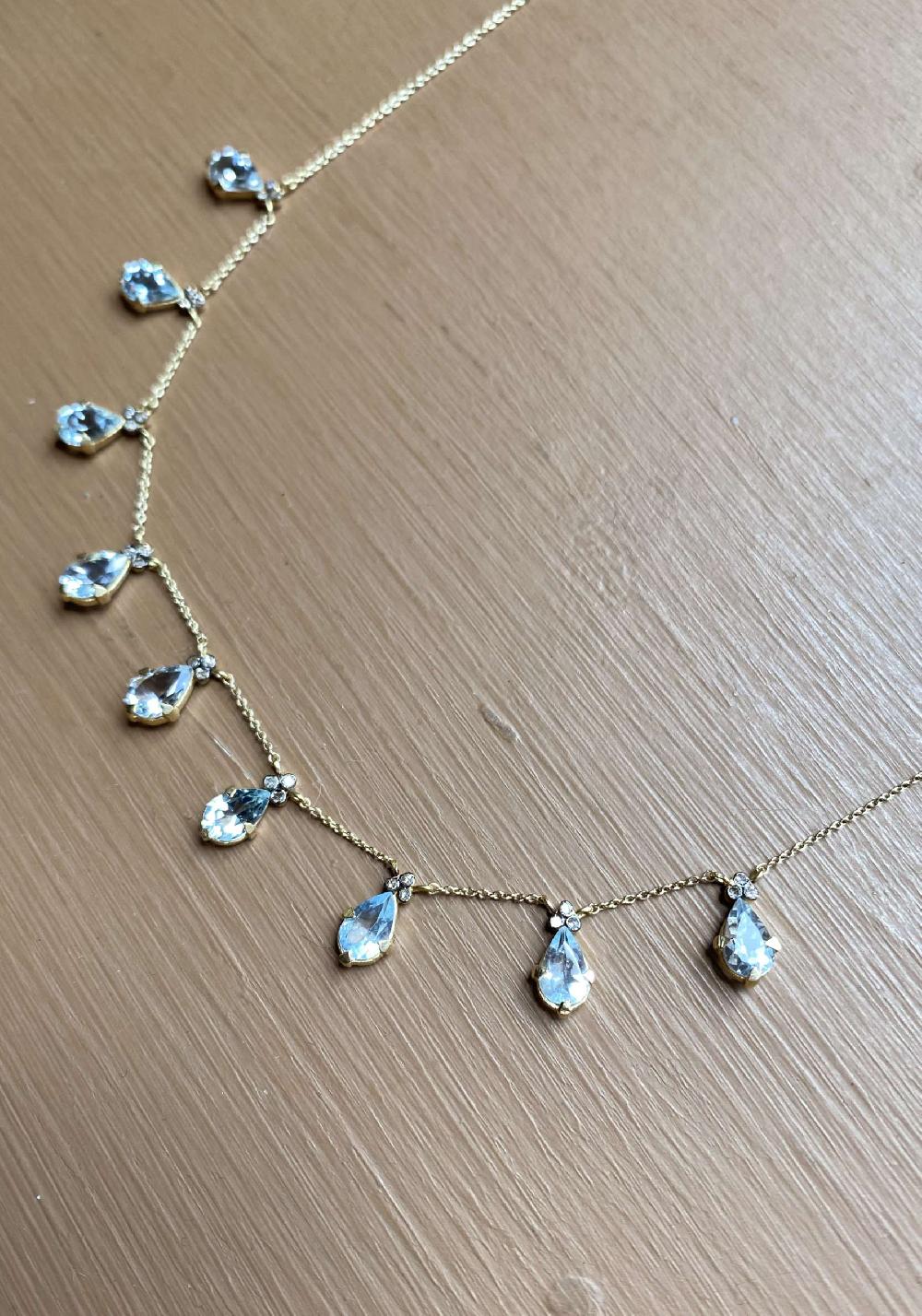 Rose & Lini 5 OCTOBRE “JULIAN” AQUAMARINE & DIAMONDS NECKLACE Officina