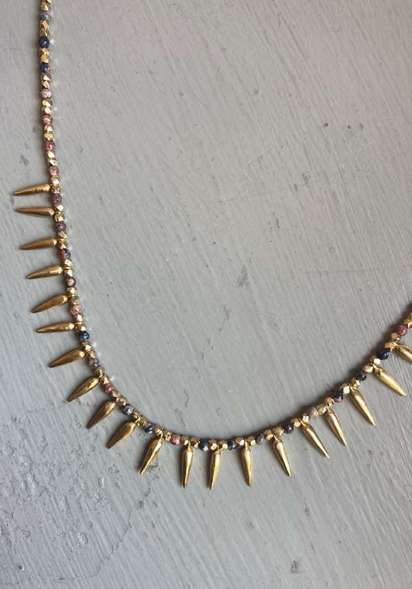 Rose & Lini 5 OCTOBRE “HAWK” JASPER NECKLACE Nuovo