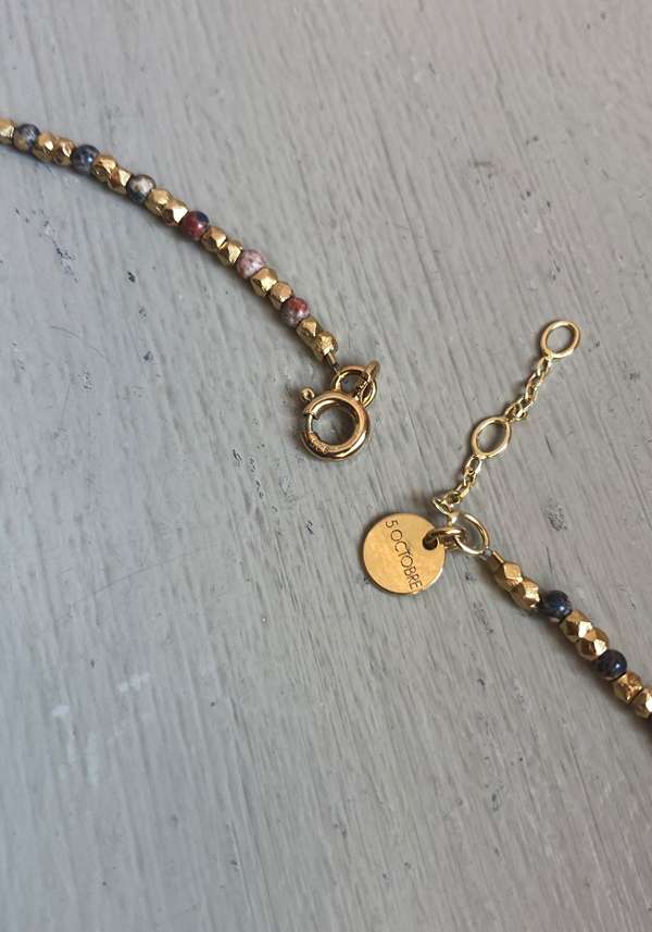 Rose & Lini 5 OCTOBRE “HAWK” JASPER NECKLACE Nuovo