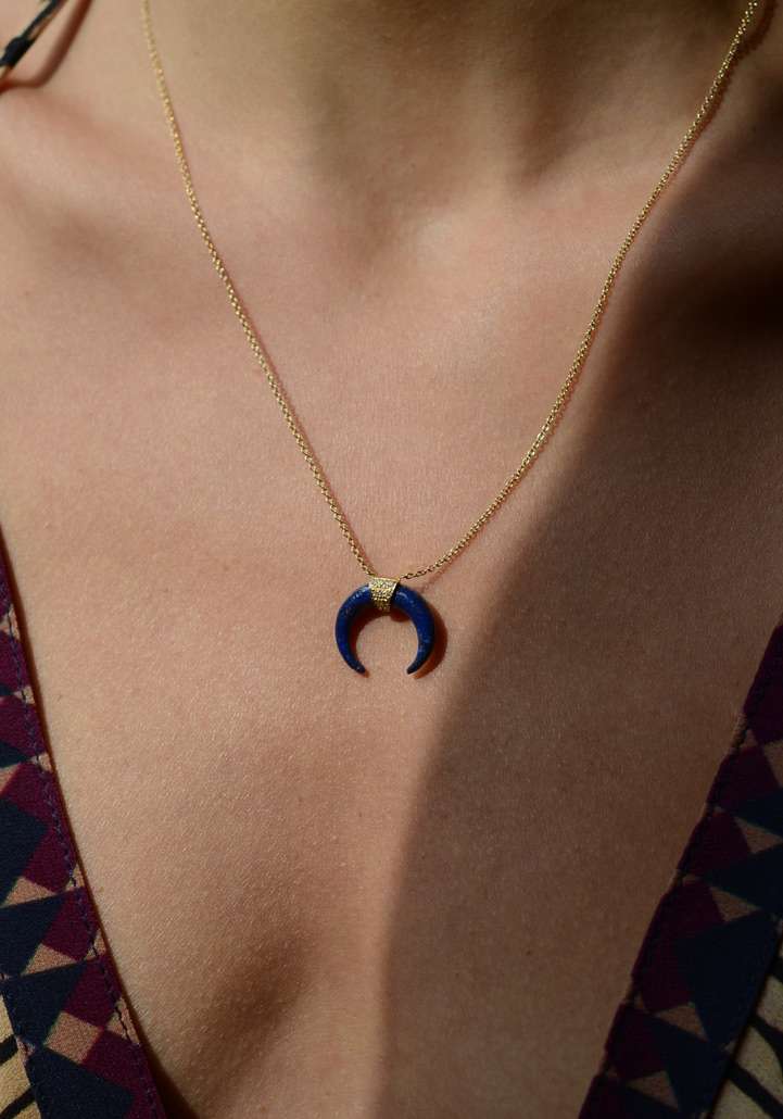 Rose & Lini JACQUIE AICHE BLUE HORN NECKLACE Negozi Online