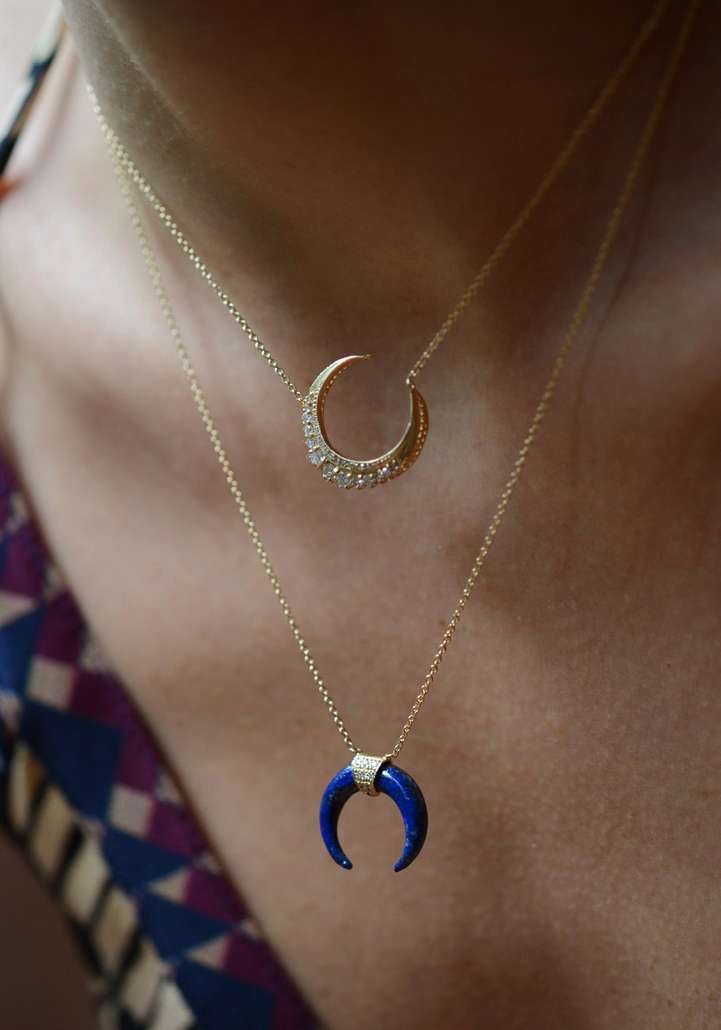 Rose & Lini JACQUIE AICHE BLUE HORN NECKLACE Negozi Online